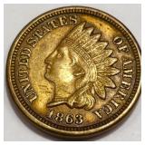 1863 Indian Head Penny Very High Grade