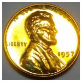 1957 Gem Proof Lincoln Wheat Cent Penny