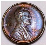 1909 VDB Lincoln Wheat Cent Penny Gem BU Toned