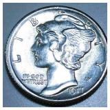 1917 Mercury Silver Dime Uncirculated