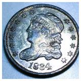 1834 Inverted 3 Capped Bust Half Dime Uncirculated