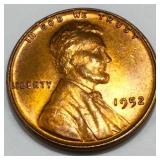 1952 Lincoln Wheat Cent Penny Uncirculated Red