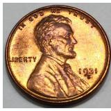 1931-S Lincoln Wheat Cent Penny Uncirculated Red