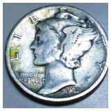 1931-D Mercury Silver Dime High Grade
