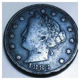 1883 With Cents Liberty V Nickel High Grade