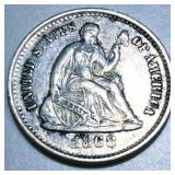 1868-S Seated Liberty Half Dime High Grade