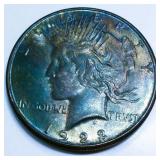 1923-S Peace Silver Dollar Gem Uncirculated Toned