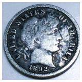 1892 Barber Dime High Grade