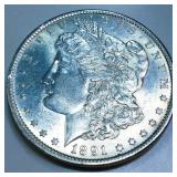 1891-S Morgan Silver Dollar AU/BU