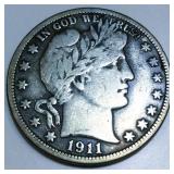 1911 Barber Half Dollar High Grade