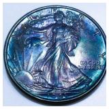 1943 Walking Liberty Half Dollar BU Toned