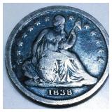 1838 Seated Liberty Dime