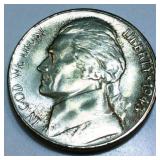 1943-S Jefferson Silver War Nickel Gem BU