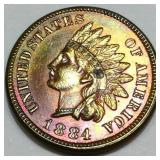 1884 Indian Head Penny Gem Uncirculated Red