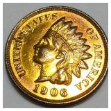 1906 Indian Head Penny Uncirculated Red