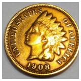 1908 Indian Head Penny High Grade
