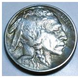 1913 Type 2 Buffalo Nickel AU/BU