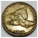 1857 Flying Eagle Cent Penny High Grade