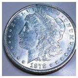 1878 7TF Morgan Silver Dollar AU/BU