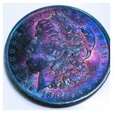 1884-O Morgan Silver Dollar Gem Uncirculated Toned