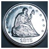 1875-S Twenty Cent Piece Uncirculated