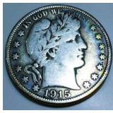 1915-D Barber Half Dollar High Grade
