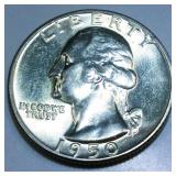1950-D Washington Silver Quarter Gem Uncirculated