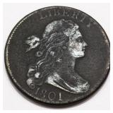 1801 Draped Bust Large Cent High Grade