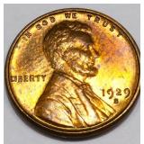 1929-S Lincoln Wheat Cent Penny Uncirculated Red