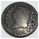 1814 Classic Head Large Cent Rare Date