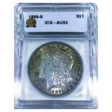 1888-S Morgan Silver Dollar ICG AU53