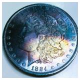 1884-O Morgan Silver Dollar Gem Uncirculated Toned