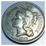 1873 Three Cent Nickel High Grade