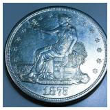 1875-S Trade Silver Dollar High Grade