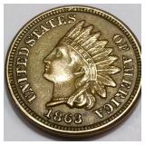 1863 Indian Head Penny High Grade
