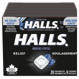 20pk HALLS Extra Strong Cough Drops 9ct