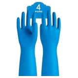 PACIFIC PPE 4 pairs of Gloves, green, Small