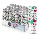 12pk CLEVER - Raspberry Mojito, Nonalcoholic 12oz