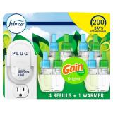 4pk Febreze Plug Fresheners, Gain Original Scent