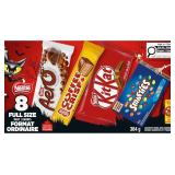 Nestle 8 Full Sized Assorted Chocolate Bars, 364g
