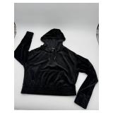 $70 Streetwear Society Velour Hoodie Black