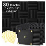SEALED $150 (1x12x12) 80 Pack Acoustic Foam Panels