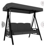 MISSING $250 VEIKOUS 3-person Swing Chair - Beige