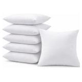 NEW $47 18 x 18 Inch Throw Pillow Inserts, 6 Count