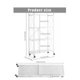 NEW $90 4-Tier Foldable Lanstics Folding Shelves