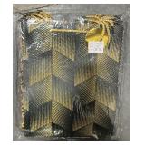 NEW $45 (10.25x12.5) Dark Shiny Gift Bag 12 Set