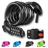 NEW 4FT Heavy Duty Bike Lock w/5 Digit Combo