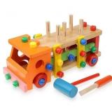 New $30 Wooden Activity Bus Orange