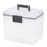 DAMAGED $73  IRIS 4-Pack Clear File Box