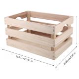 NEW $47 Wooden Storage Box 12X8X6 Inch Rectangular
